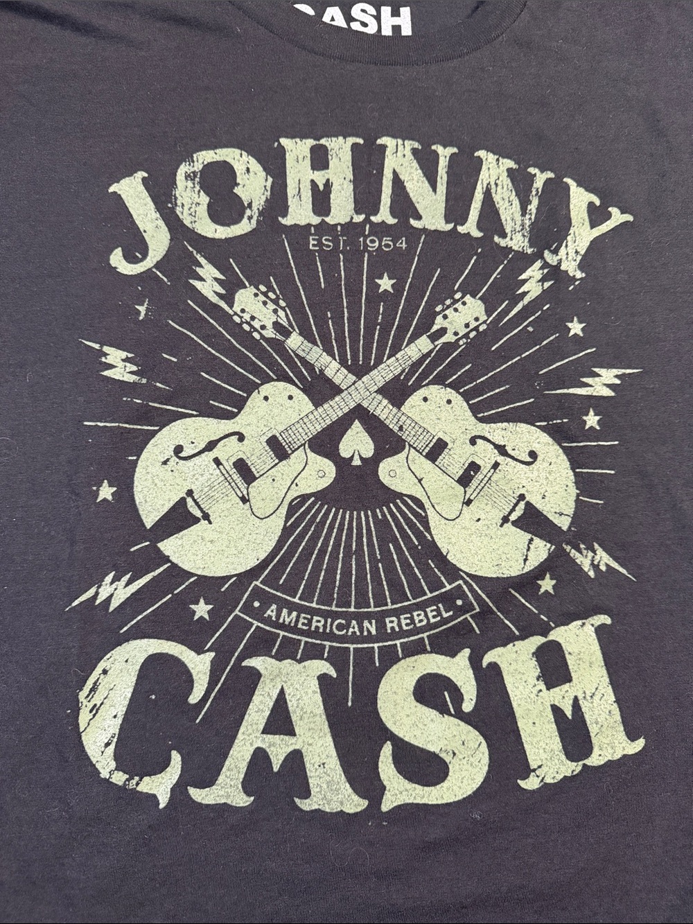 Johnny Cash Women’s Black Graphic T‑Shirt XL - Picture 3 of 6